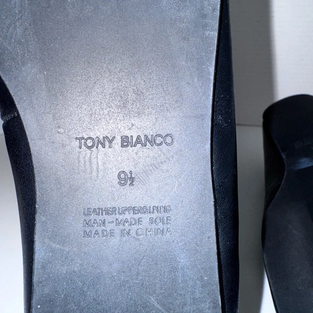 Tony Bianco Hawaii Black Mary Jane Flats 9.5